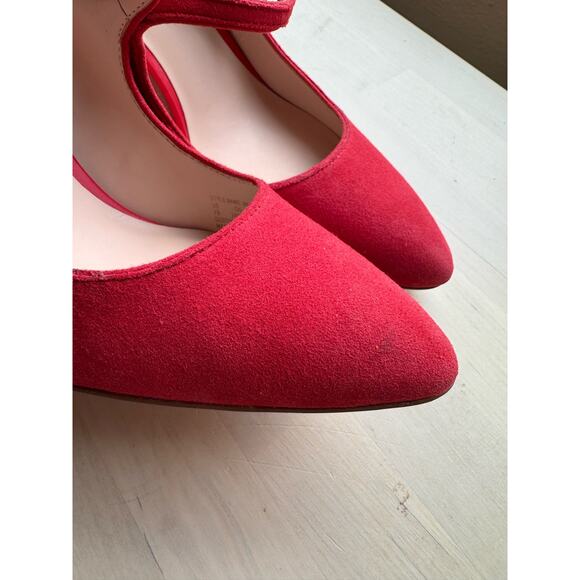 Kate Spade Red Suede Meredith Pointed-Toe Pumps Women’s Size 7 US - Picture 9 of 15